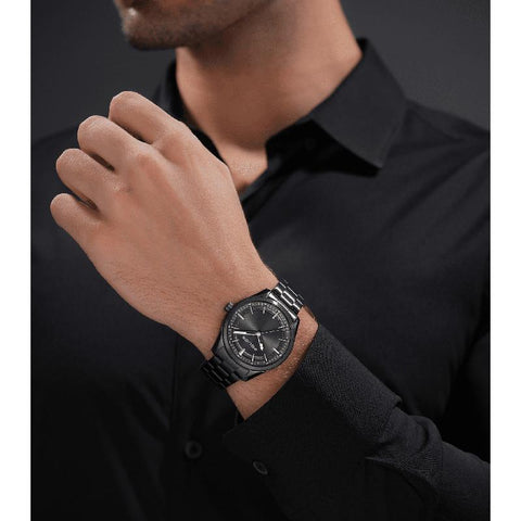 The Watch Boutique Police Men's Grille Ion-Plated Gunmetal Stainless-Steel Watch