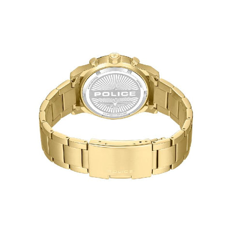 The Watch Boutique Police Men's Knotty Multifunction Gold-Plated Steel Watch