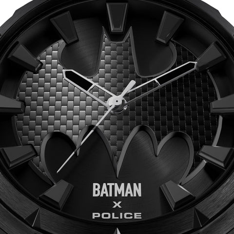 The Watch Boutique Police Men's The Bat Limited Edition Black Batman Carbon Fiber Watch