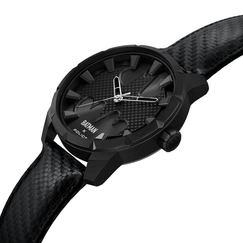 The Watch Boutique Police Men's The Bat Limited Edition Black Batman Carbon Fiber Watch