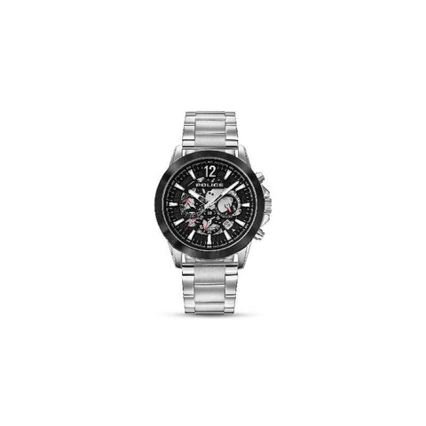 The Watch Boutique Police Men's Vertigo Stainless Steel Multifunction Skeleton Dial Watch