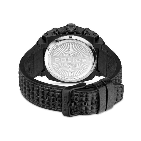 The Watch Boutique Police Norwood Men's Multifunction Black Ion-Plated Watch