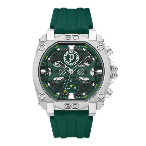 The Watch Boutique Police Norwood Watch - Green, Silver