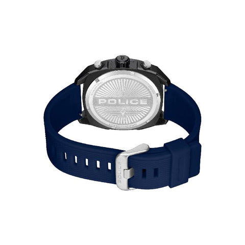 The Watch Boutique Police Portland Men's Multifunction Steel Watch with Dual Leather & Silicone Straps