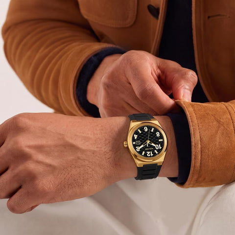 The Watch Boutique Police Preike Black Dial Gold Men's Watch