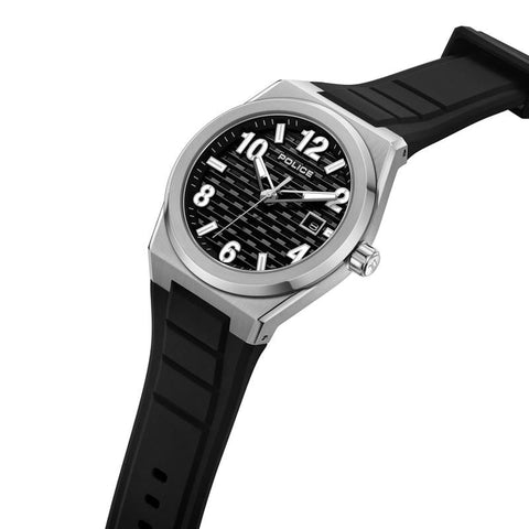 The Watch Boutique Police Preike Black Dial Silver Men's Watch