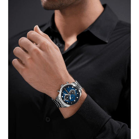 The Watch Boutique Police Reactor Men's Stainless Steel Multifunction Watch