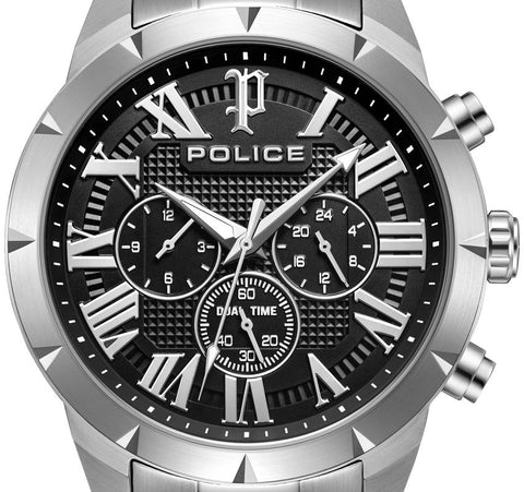 The Watch Boutique Police Roman Black Dial Men's Watch