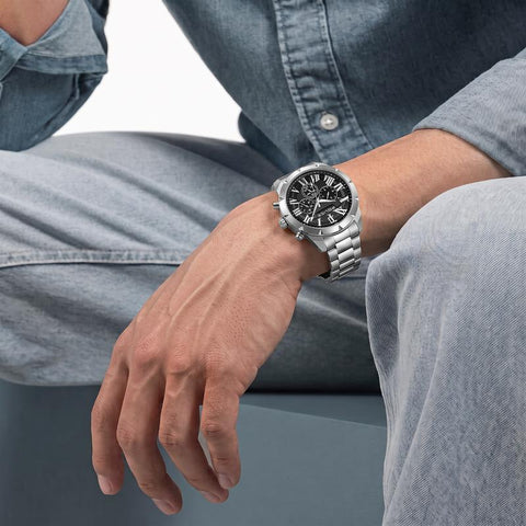 The Watch Boutique Police Roman Black Dial Men's Watch