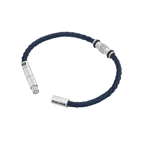 The Watch Boutique Police Ryder Blue Leather Bracelet