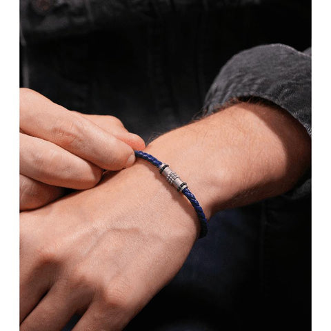 The Watch Boutique Police Ryder Blue Leather Bracelet