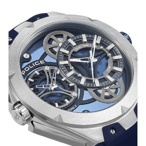 The Watch Boutique Police Scepter Men's Dual-Time Steel Case Watch