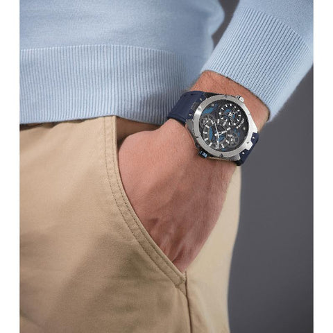 The Watch Boutique Police Scepter Men's Dual-Time Steel Case Watch