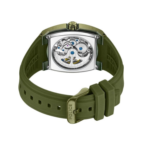 The Watch Boutique Police Skeletor 3 Hands-Automatic Silicone Strap