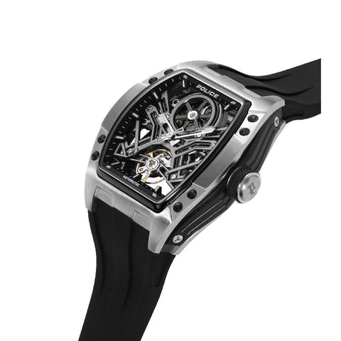 The Watch Boutique Police Tampa Men's Automatic Steel Tonneau Watch