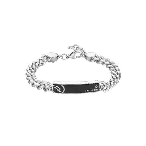 Police Universal II Steel Bracelet – Polished Black Inlay