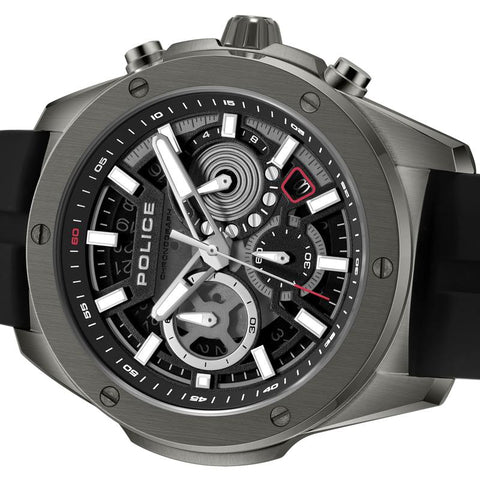 The Watch Boutique Police Warren Black Dial Gunmetal Men's Watch