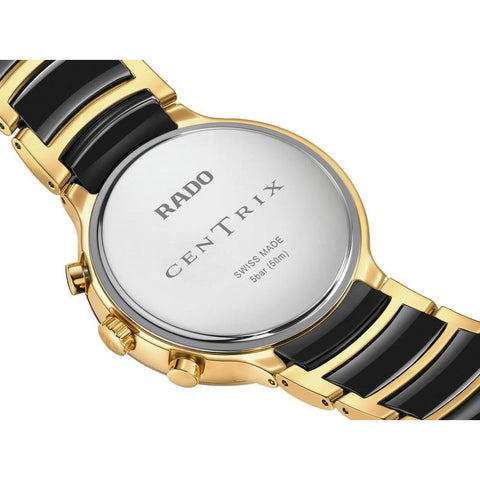 Rado Centrix Chronograph PVD Gold-Coated Quartz Watch R30211152