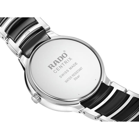 The Watch Boutique Rado Centrix Quartz Stainless Steel Black Dial R30021152