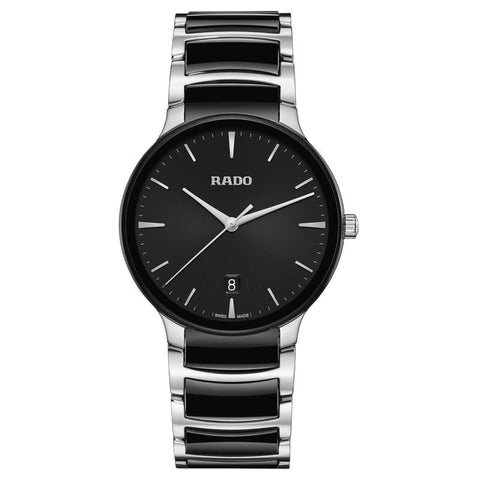 The Watch Boutique Rado Centrix Quartz Stainless Steel Black Dial R30021152