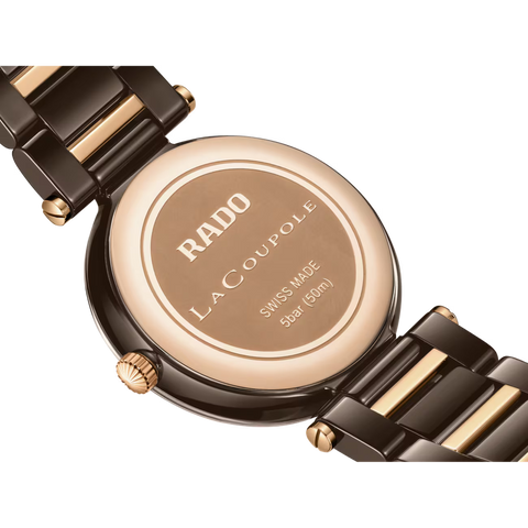 The Watch Boutique Rado LaCoupole Diamonds Brown Ceramic Watch R22242703