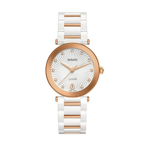 The Watch Boutique Rado LaCoupole Diamonds White High-Tech Ceramic Watch R22240703