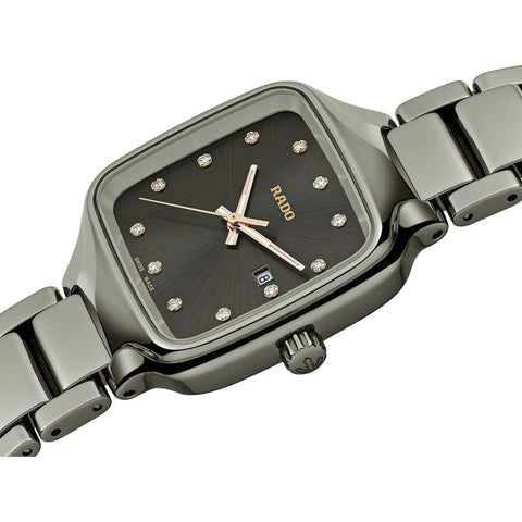 The Watch Boutique Rado True Square Diamonds Watch 01.079.6079.3.070