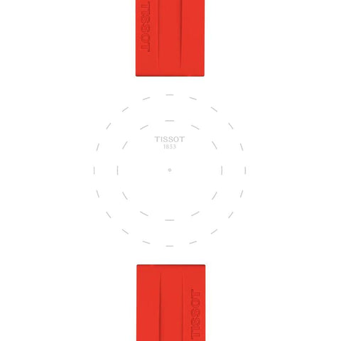 The Watch Boutique Red Silicone Tissot Strap Lugs 22mm
