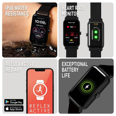 The Watch Boutique Reflex Active NEXUS Calling Black Strap Smart Watch