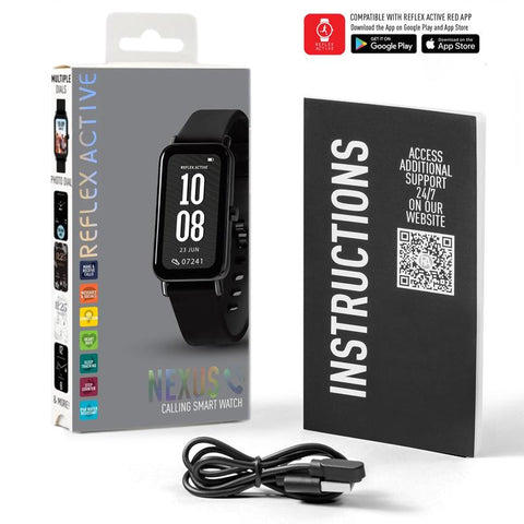 The Watch Boutique Reflex Active NEXUS Calling Black Strap Smart Watch