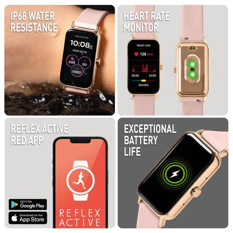 The Watch Boutique Reflex Active NEXUS Calling Pink Strap Smart Watch