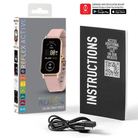 The Watch Boutique Reflex Active NEXUS Calling Pink Strap Smart Watch