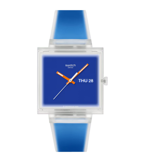 Swatch What If...See Thru Blue Watch - SO38K701