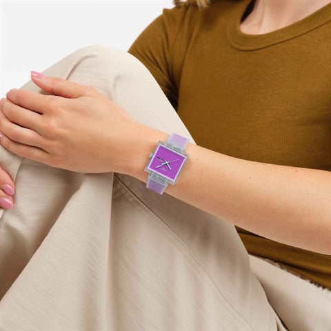 Swatch What If...See Thru Magenta Watch - SO38K705