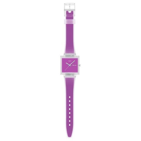 Swatch What If...See Thru Magenta Watch - SO38K705