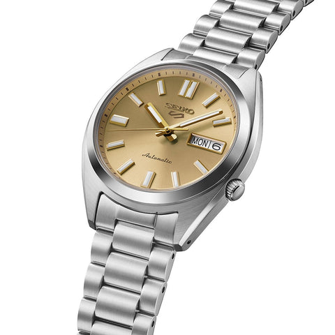 The Watch Boutique Seiko 5 Sports Automatic Men's Watch Yellow Dial Stainless Steel Bracelet SRPL59K1