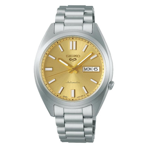 The Watch Boutique Seiko 5 Sports Automatic Men's Watch Yellow Dial Stainless Steel Bracelet SRPL59K1