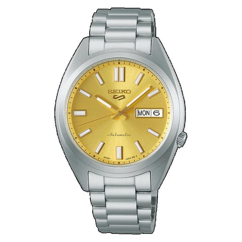 The Watch Boutique Seiko 5 Sports Automatic Men's Watch Yellow Dial Stainless Steel Bracelet SRPL59K1