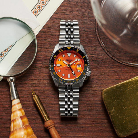 The Watch Boutique Seiko 5 Sports Mikan Orange GMT SKX Re-Interpretation Watch - SSK005K1