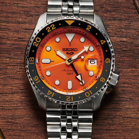 The Watch Boutique Seiko 5 Sports Mikan Orange GMT SKX Re-Interpretation Watch - SSK005K1
