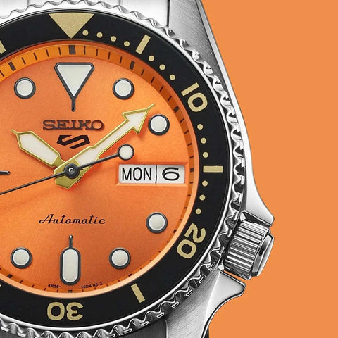 The Watch Boutique Seiko 5 Sports SKX Midi Orange Watch - SRPK35K1