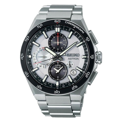 The Watch Boutique Seiko Astron GPS Solar Chronograph Silvery Night - SSH153J1