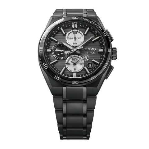 The Watch Boutique Seiko Astron GPS Solar Dual-Time Chronograph in Night Sky Black Watch