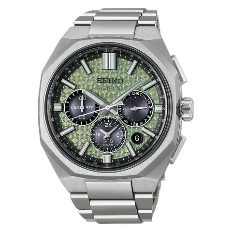 The Watch Boutique Seiko Astron Men's GPS 2026 Limited Edition Titanium Crystal Green Watch