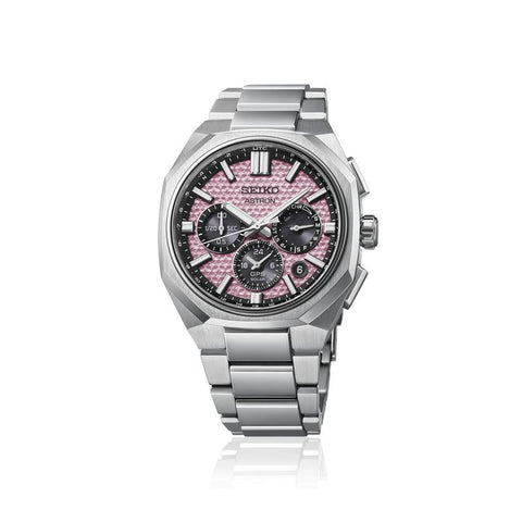 The Watch Boutique Seiko Astron Men's GPS Solar 2026 Limited Edition Titanium Crystal Pink Watch