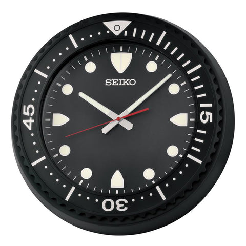 The Watch Boutique Seiko Black Wall Clock - QXA849KN