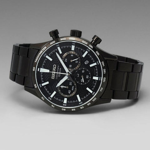 The Watch Boutique Seiko Chronograph Black Dial Chronograph Watch
