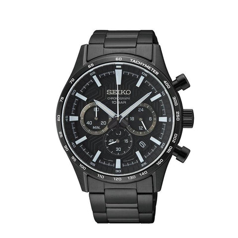 The Watch Boutique Seiko Chronograph Black Dial Chronograph Watch
