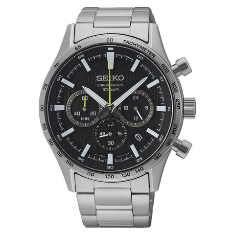 The Watch Boutique Seiko Chronograph Black Dial Chronograph Watch