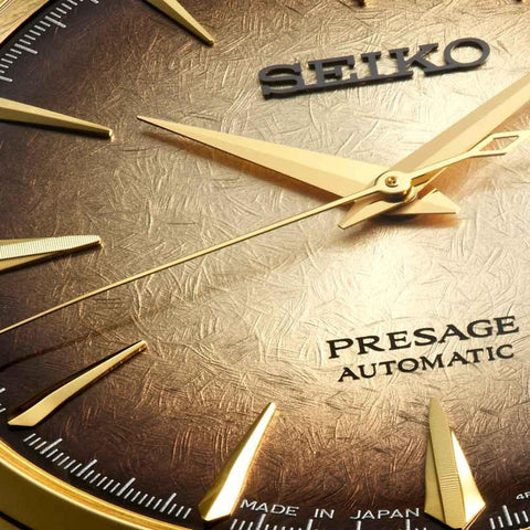 The Watch Boutique Seiko Gold Presage Automatic Watch - SRPK48J1